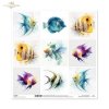 Pokolec, gramma, idol, ustniczek, skalar, złota rybka, akwarela*surgeonfish, royal gramma, moorish idol, angelfish, freshwater angelfish, goldfish, watercolor